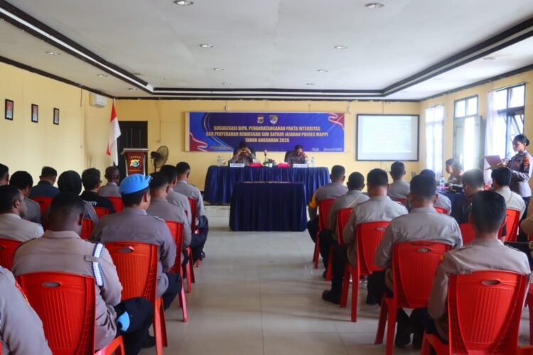Kapolres Mappi Pimpin Sosialisasi DIPA Dan Penandatanganan Fakta Integritas Tahun Anggaran 2026