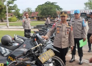 Apel Kendaraan Dinas, Kapolres Mappi Tekankan Perawatan Dan Kelengkapan Berkendara