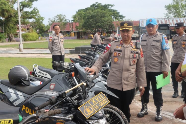 Apel Kendaraan Dinas, Kapolres Mappi Tekankan Perawatan Dan Kelengkapan Berkendara