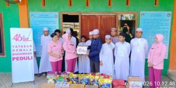 Peringati HUT ke-46 YKB, Bhayangkari Boven Digoel Salurkan Sembako bagi Mualaf dan Pengurus Masjid