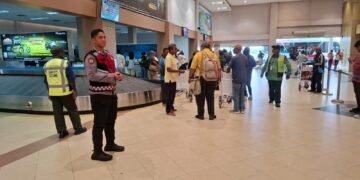 Jelang Arus Mudik Idul Fitri, Pengamanan Posko Angkutan Lebaran di Bandara Sentani Berjalan Kondusif