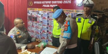 Perkuat Pengamanan Idul Fitri, Polda Papua Laksanakan Apel dan Patroli Operasi Ketupat Cartenz-2026