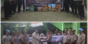 Siswa SIP Polda Papua Gelar Bakti Sosial di Pondok Pesantren Nurul Anwar Sentani