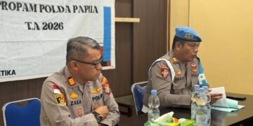 Bid Propam Polda Papua Gelar Gaktibplin di Polsek Muara Tami, Kedisiplinan Personel Jadi Fokus Utama