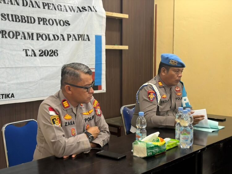 Bid Propam Polda Papua Gelar Gaktibplin di Polsek Muara Tami, Kedisiplinan Personel Jadi Fokus Utama