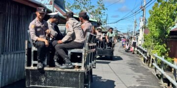 Polres Asmat Terjunkan Personel Patroli Harkamtibmas Amankan Peringatan Hari Buruh di Kota Agats