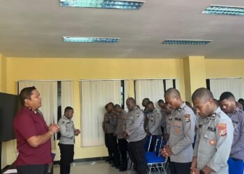 Hari Ke-4 Pelaksanaan PNPP, Polda Papua Perkuat Pembinaan Mental dan Disiplin Personel