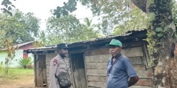 Personel Polsek Sota Sambangi Warga Kampung Erambu, Sampaikan Pesan Kamtibmas