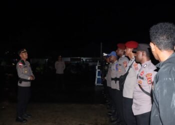 Polres Asmat Amankan Pawai Takbir Keliling, Malam Idul Adha di Agats Berlangsung Aman dan Penuh Kebersamaan