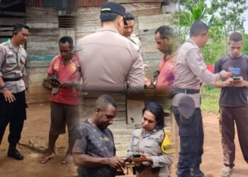 Satbinmas Polres Boven Digoel Sambangi Asrama Fofi, Sosialisasikan Call Center 110 dan Perkuat Kemitraan dengan Masyarakat