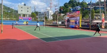 Semarak Hut Bhayangkara Ke-80, Persaingan Menuju Semifinal Turnamen Tenis Kapolda Papua Cup 2026 Semakin Ketat