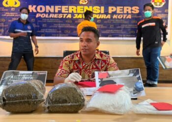 ‎Seorang WNA Asal PNG Diciduk Opsnal Narkoba Polresta Lantaran Bawa Ganja 1,6 Kilogram