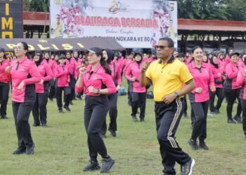 Pererat Soliditas dan Kebersamaan, Polda Papua Gelar Olahraga Bersama