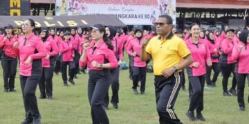 Pererat Soliditas dan Kebersamaan, Polda Papua Gelar Olahraga Bersama