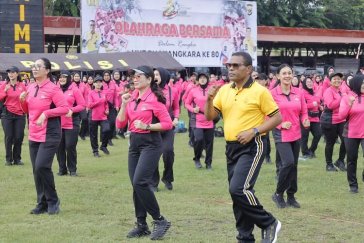 Pererat Soliditas dan Kebersamaan, Polda Papua Gelar Olahraga Bersama