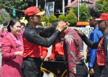 235 Casis Bintara Polri Resmi Ikuti Upacara Tradisi Penerimaan di SPN Polda Papua