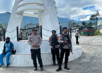 Hadir Beri Rasa Aman, Regu Siaga III Polres Tolikara Intensifkan Patroli Dialogis di Kota Karubaga
