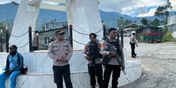 Hadir Beri Rasa Aman, Regu Siaga III Polres Tolikara Intensifkan Patroli Dialogis di Kota Karubaga