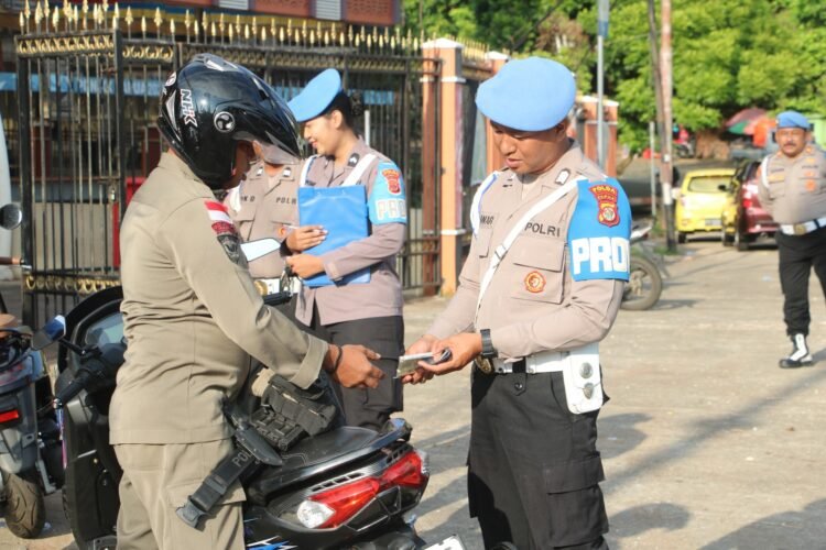 Bangun Keteladanan dari Internal, Bid Propam Polda Papua Gelar Operasi Gaktibplin Kendaraan Personel