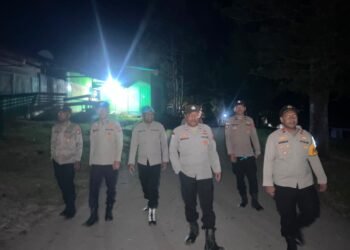 Kapolsek Kelila Pimpin Patroli Malam, Ajak Warga Jaga Kondusivitas Kamtibmas