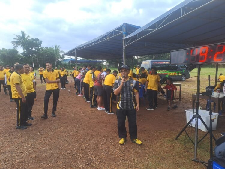 Biro SDM Polda Papua Uji Kebugaran Personel Melalui Kesamaptaan Jasmani Berkala Semester II 2026