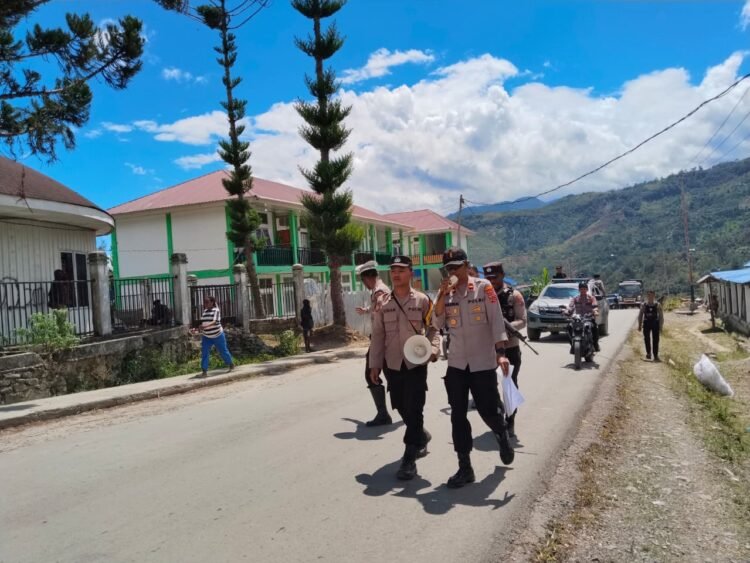 Jelang HUT ke-81 RI, Polres Tolikara Ajak Warga Kibarkan Merah Putih