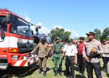 Polres Keerom Gelar Apel Kesiapsiagaan Lintas Instansi Hadapi Ancaman Karhutla