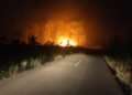 Polsek Jagebob Padamkan Kebakaran Hutan dan Lahan di Kampung Belanding Kakayu