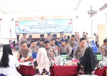 Sambut HUT Polantas ke-71, Ditlantas Polda Papua Gelar Bakti Kesehatan Donor Darah